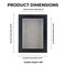 Elegant Charcoal Wood Shadow Box Frame with Acrylic Front - Light Brown Suede Backing, 30 Sizes